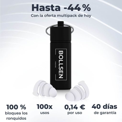 Ahorra hasta un 44 % con la protección auditiva BOLLSEN