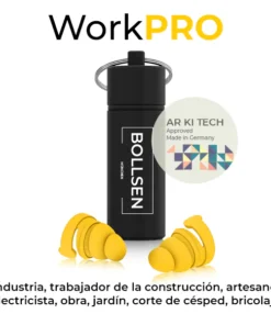 BOLLSEN WorkPro ARK KI TECH tapones trabajar - Industria, trabajador de la construcción, artesano, electicista, obra, jardín, corte de césped, bricolaje