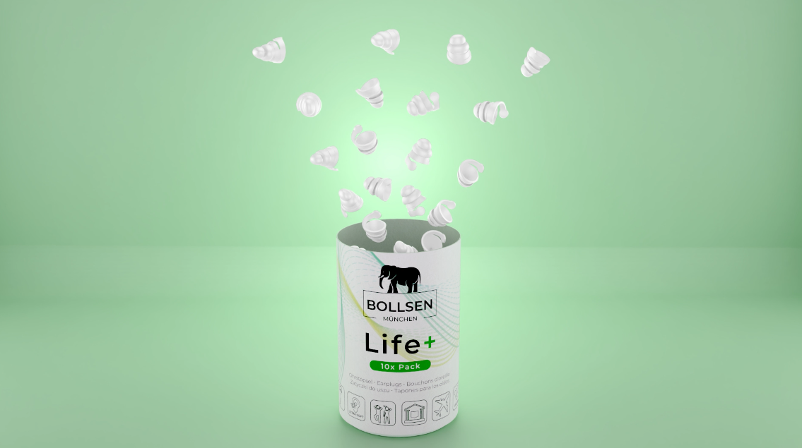 Captura de pantalla del video de los tapones para los oídos Bollsen 10x